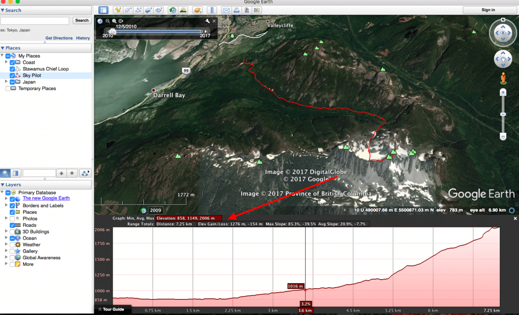 How To Make a Route Plan with Google Earth Mountain Addicts